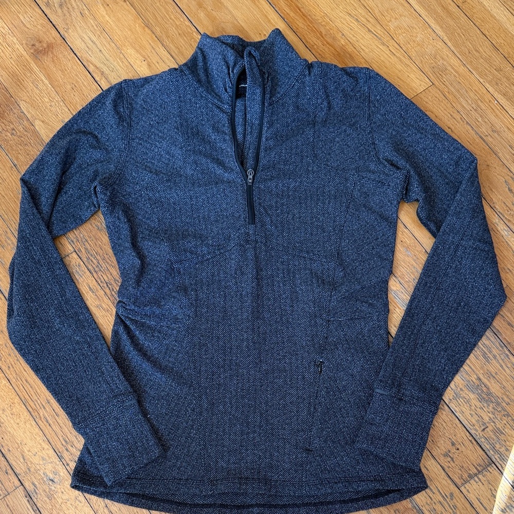 lululemon athletica Dark Gray Heather Quarter-Zip Pullover